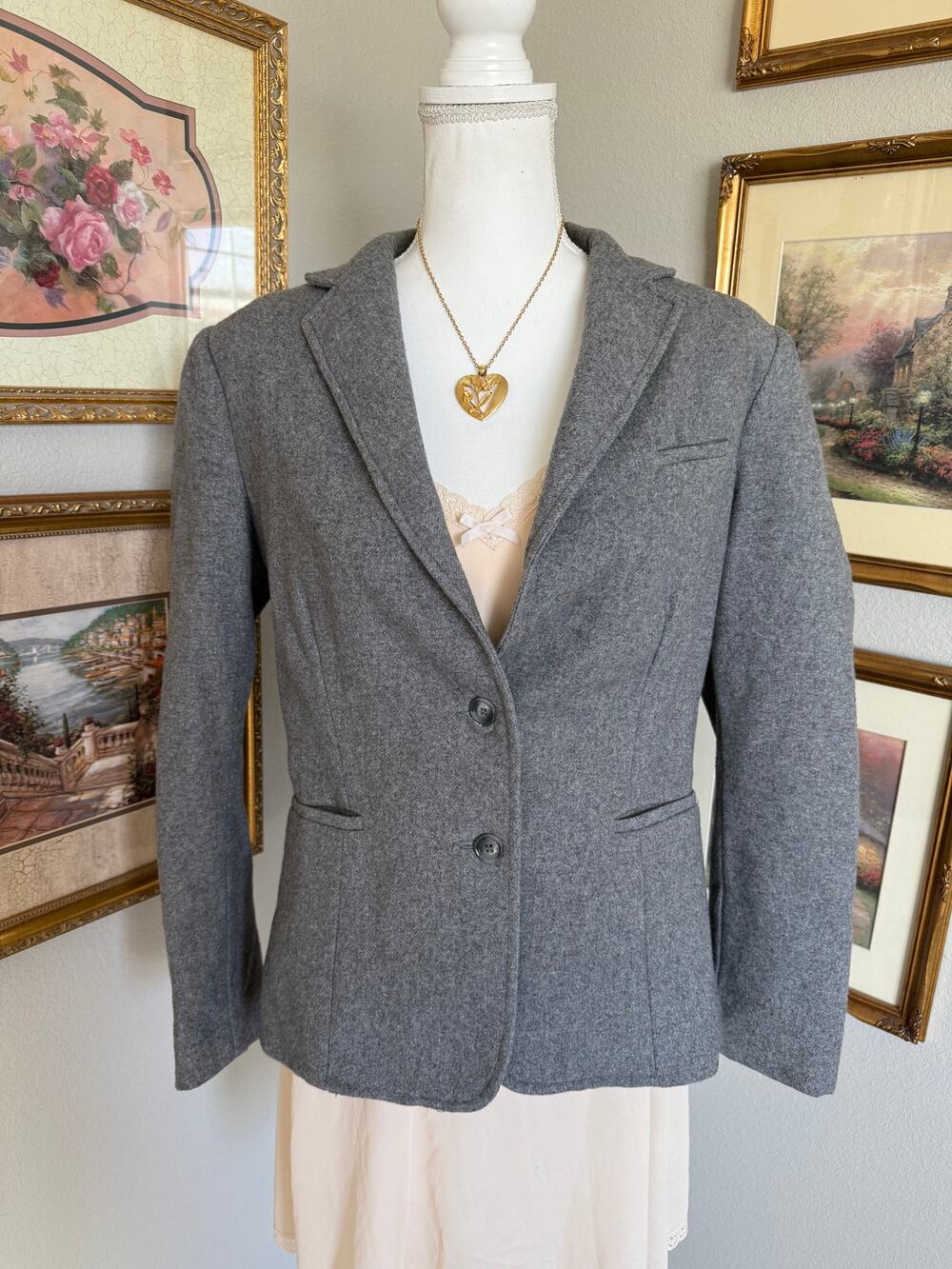 Gray Self Indulgence Pure Wool Blazer